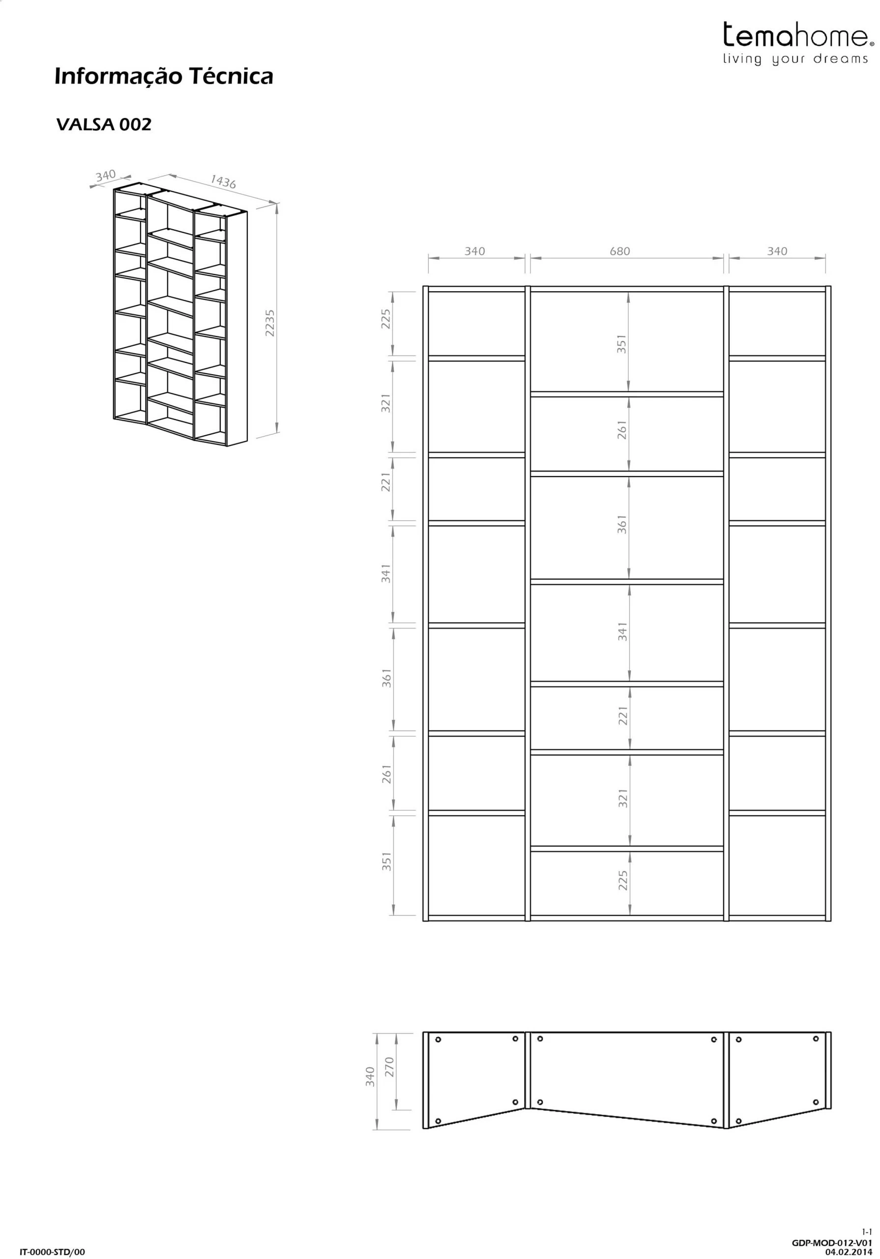 Boekenkast Varna Model 2 - Wit 4 Boekenkast Varna Model 2 - Wit - Afbeelding 2