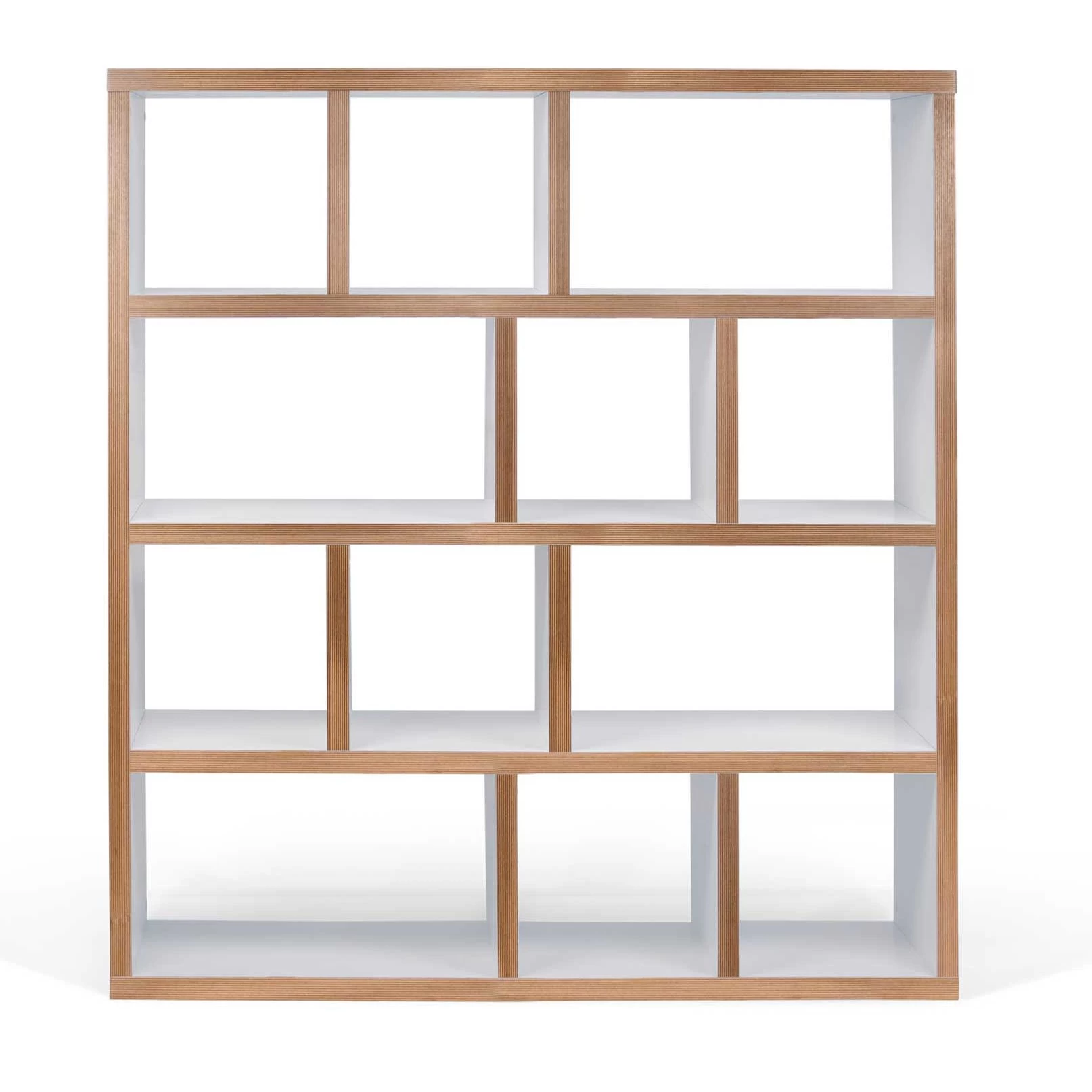 Opbergrek Berkeley 150 Cm 4 Niveaus - Wit/multiplex 13 Opbergrek Berkeley 150 Cm 4 Niveaus - Wit/multiplex - Afbeelding 11