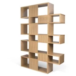 Boekenkast Lisbon 3 - Eikfineer 11 Boekenkast Lisbon 3 - Eikfineer -Collectie Slaapkamermeubels 9500.319716 London 003 Oak Oak Backs 3 29ae