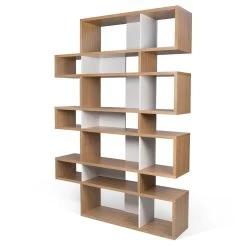 Boekenkast Lisbon 3 - Eik/wit 14 Boekenkast Lisbon 3 - Eik/wit -Collectie Slaapkamermeubels 9500.319723 London 003 Oak Pure White Backs 1 9ef5