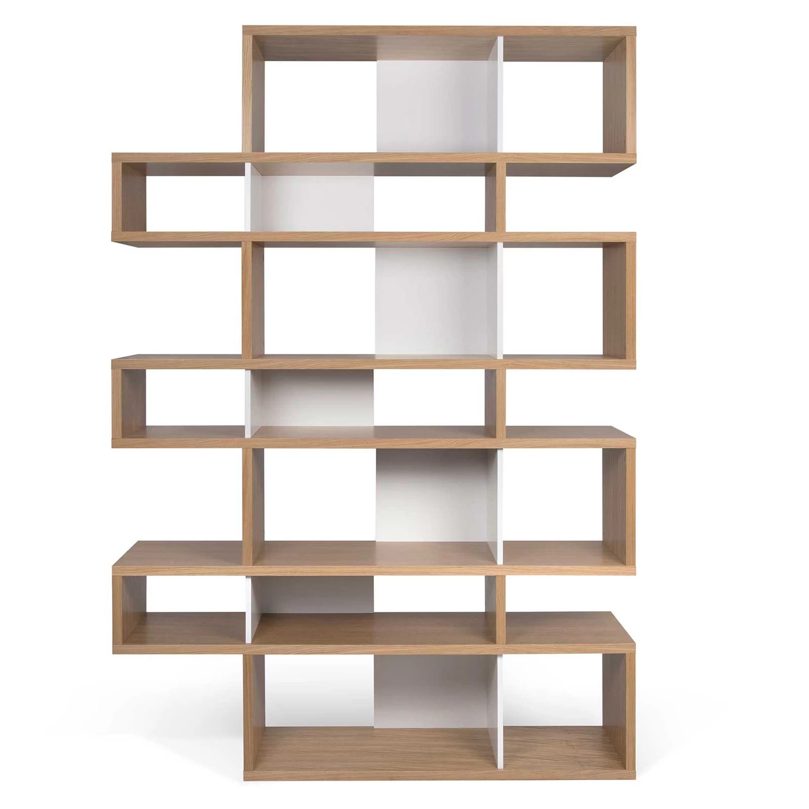 Boekenkast Lisbon 3 - Eik/wit 11 Boekenkast Lisbon 3 - Eik/wit - Afbeelding 9