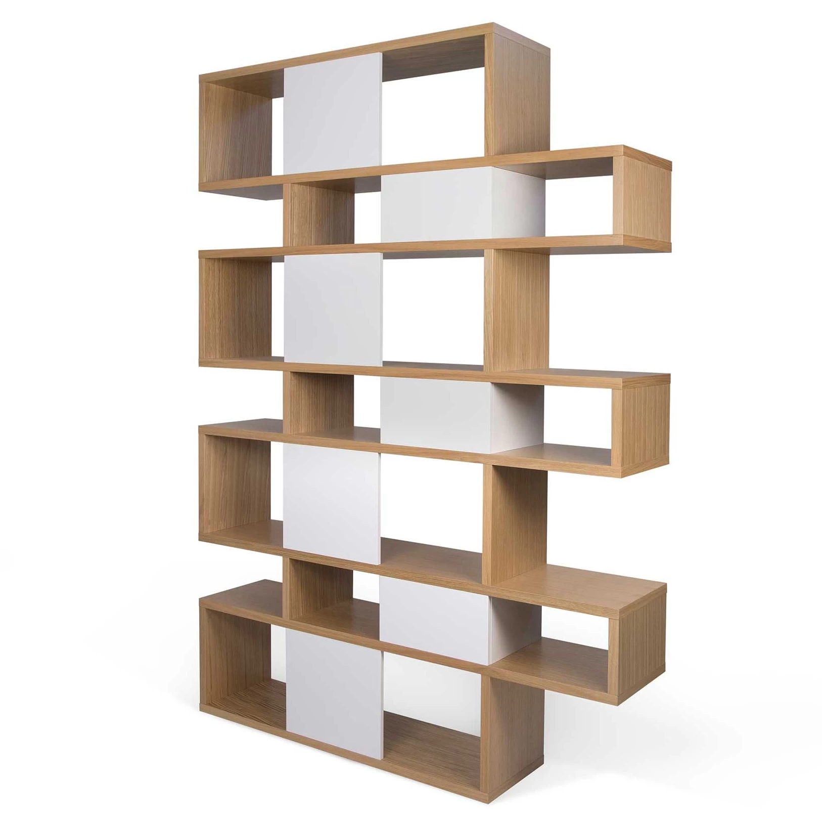 Boekenkast Lisbon 3 - Eik/wit 6 Boekenkast Lisbon 3 - Eik/wit - Afbeelding 4