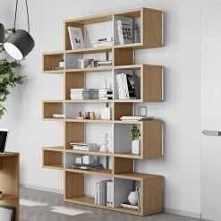 Boekenkast Lisbon 3 - Eik/wit