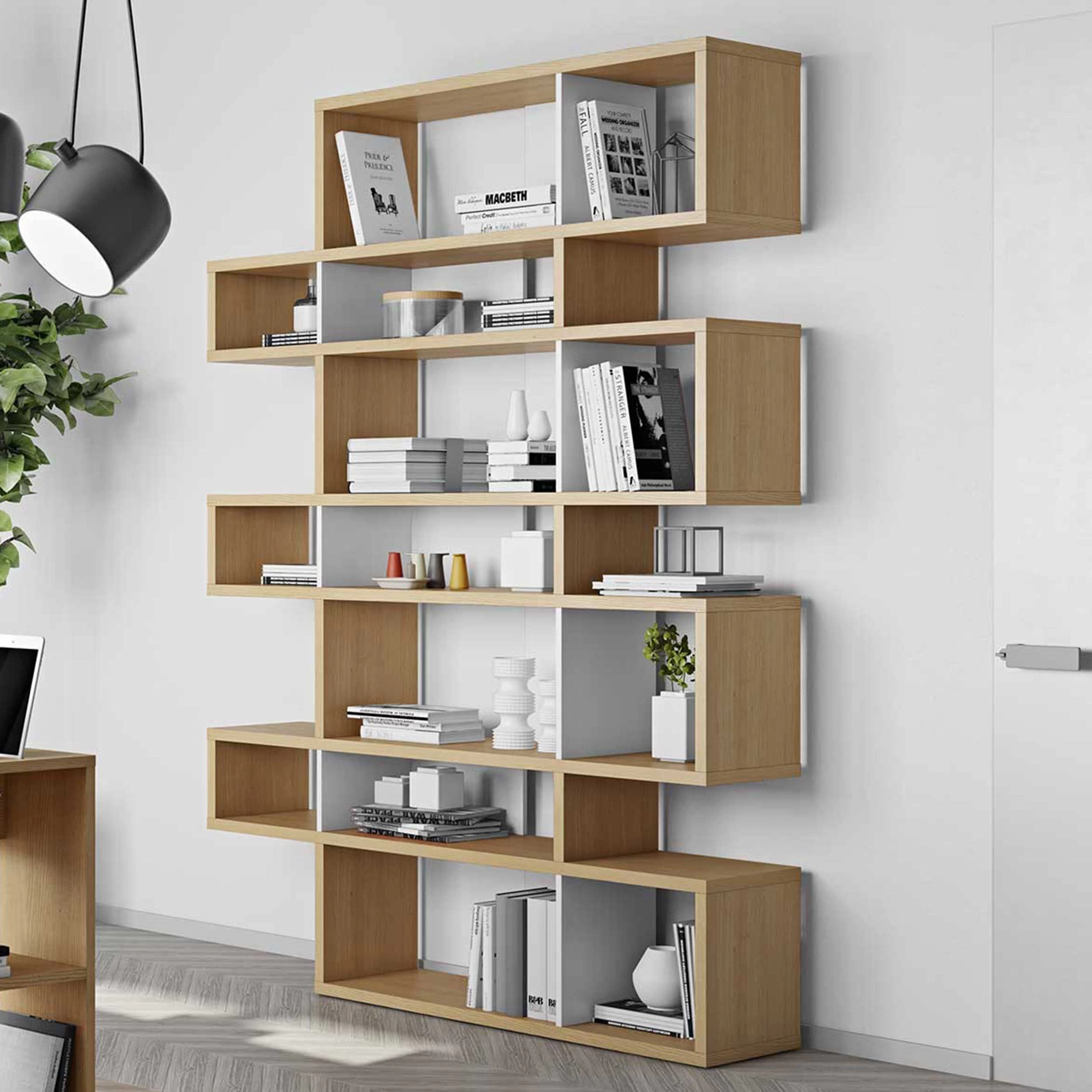 Boekenkast Lisbon 3 - Eik/wit 3 Boekenkast Lisbon 3 - Eik/wit