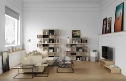 Boekenkast Lisbon 3 - Eik/zwart 13 Boekenkast Lisbon 3 - Eik/zwart -Collectie Slaapkamermeubels 9500.319730 London 003 Oak Pure Black 5 5502