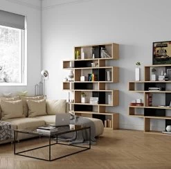 Boekenkast Lisbon 3 - Eik/zwart 12 Boekenkast Lisbon 3 - Eik/zwart -Collectie Slaapkamermeubels 9500.319730 London 003 Oak Pure Black 6 31e0