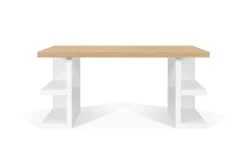 Bureau Multis 160cm - Wit/eik