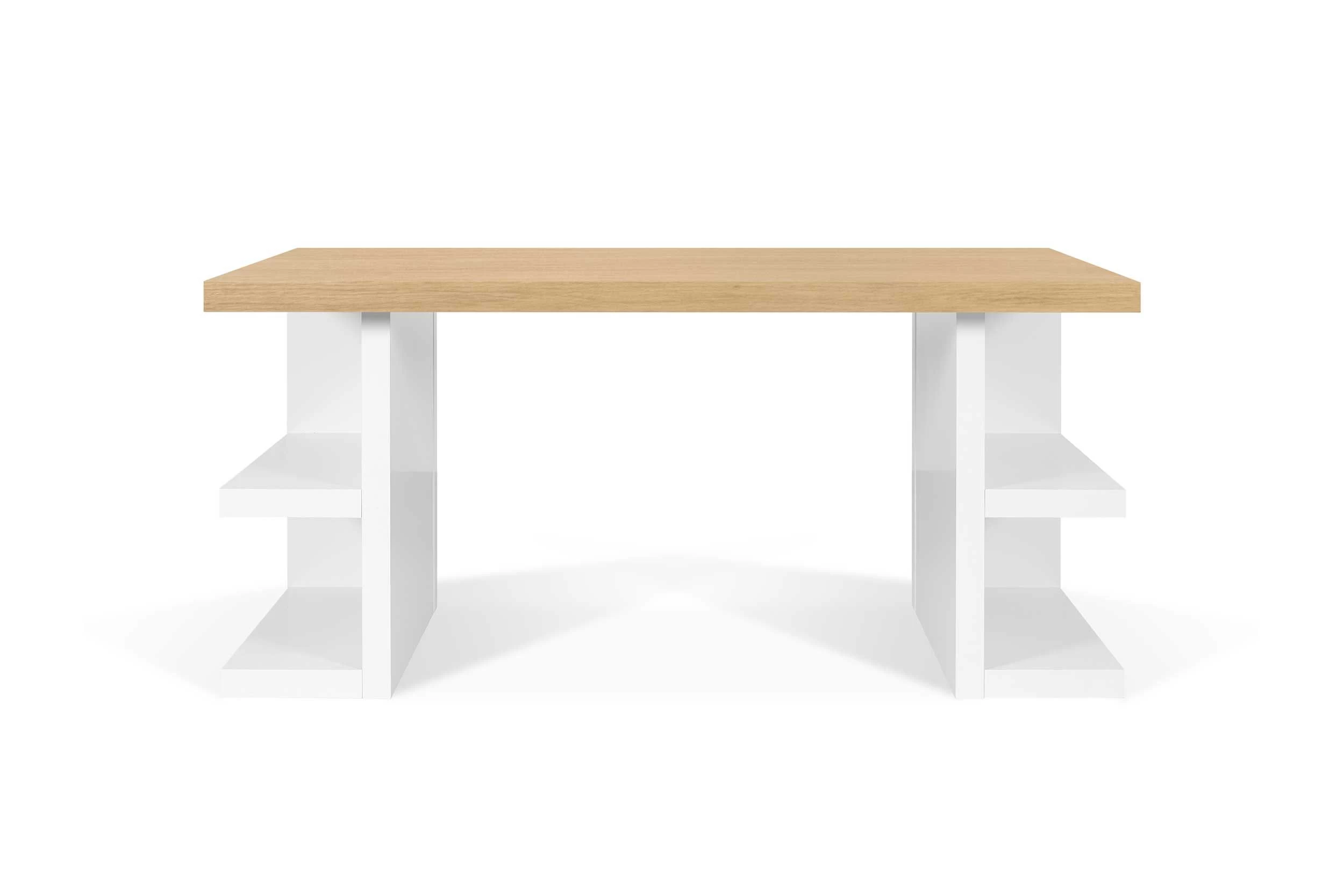 Bureau Multis 160cm - Wit/eik 3 Bureau Multis 160cm - Wit/eik