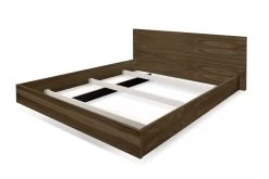 Bed Float 180x200 - Walnoot -Collectie Slaapkamermeubels 9500.757556 9500.758720 Float bed walnut 3 c307