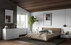 Bed Float 160x200 - Walnoot -Collectie Slaapkamermeubels 9500.757556 9500.758720 Float bed walnut 5 6c1c