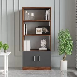Boekenplank Locelso | 63,6 X 37,6 X 140 Cm | Walnut Anthracite-decor 13 Boekenplank Locelso | 63,6 X 37,6 X 140 Cm | Walnut Anthracite-decor -Collectie Slaapkamermeubels 956LCS1401 20 202 15e3