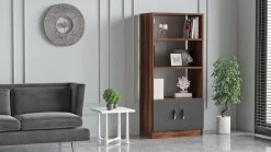 Boekenplank Locelso | 63,6 X 37,6 X 140 Cm | Walnut Anthracite-decor 12 Boekenplank Locelso | 63,6 X 37,6 X 140 Cm | Walnut Anthracite-decor -Collectie Slaapkamermeubels 956LCS1401 20 203 e6c1