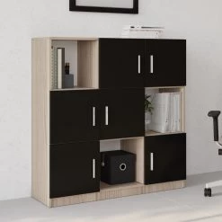 Multifunctionele Kast Locelso | 119,9 X 37,6 X 121,8 Cm | Oak Black -Collectie Slaapkamermeubels 956LCS1518 20 202 d235
