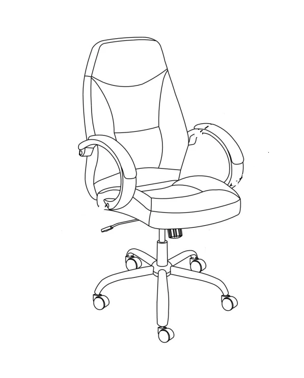 Bureaustoel Clever - Zwart 4 Bureaustoel Clever - Zwart - Afbeelding 2