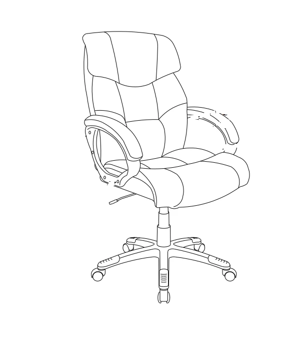 Directiestoel Dali - Zwart 4 Directiestoel Dali - Zwart - Afbeelding 2