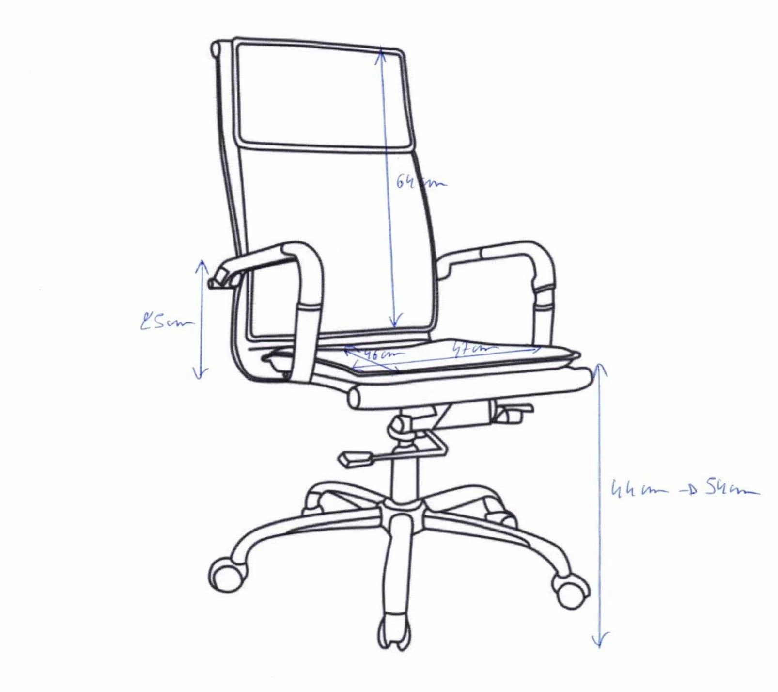 Directiestoel Vasco - Zwart 4 Directiestoel Vasco - Zwart - Afbeelding 2