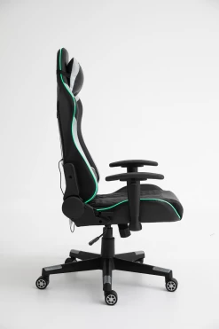 Gamestoel Nate Met LED - Zilver/zwart -Collectie Slaapkamermeubels 9805 3 C 13c8