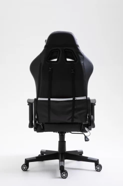 Gamestoel Nate Met LED - Zilver/zwart -Collectie Slaapkamermeubels 9805 3 K 66b0