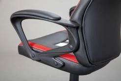 Bureaustoel Ravo - Zwart/ Wit/ Rood 12 Bureaustoel Ravo - Zwart/ Wit/ Rood -Collectie Slaapkamermeubels 99803410 04 25c2