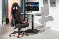 Gamestoel Frasso - Zwart/rood -Collectie Slaapkamermeubels 99803526 09a cab3