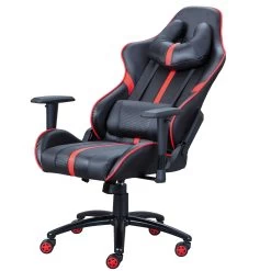 Gamestoel Molly - Zwart/rood -Collectie Slaapkamermeubels 99803528 05 ff50