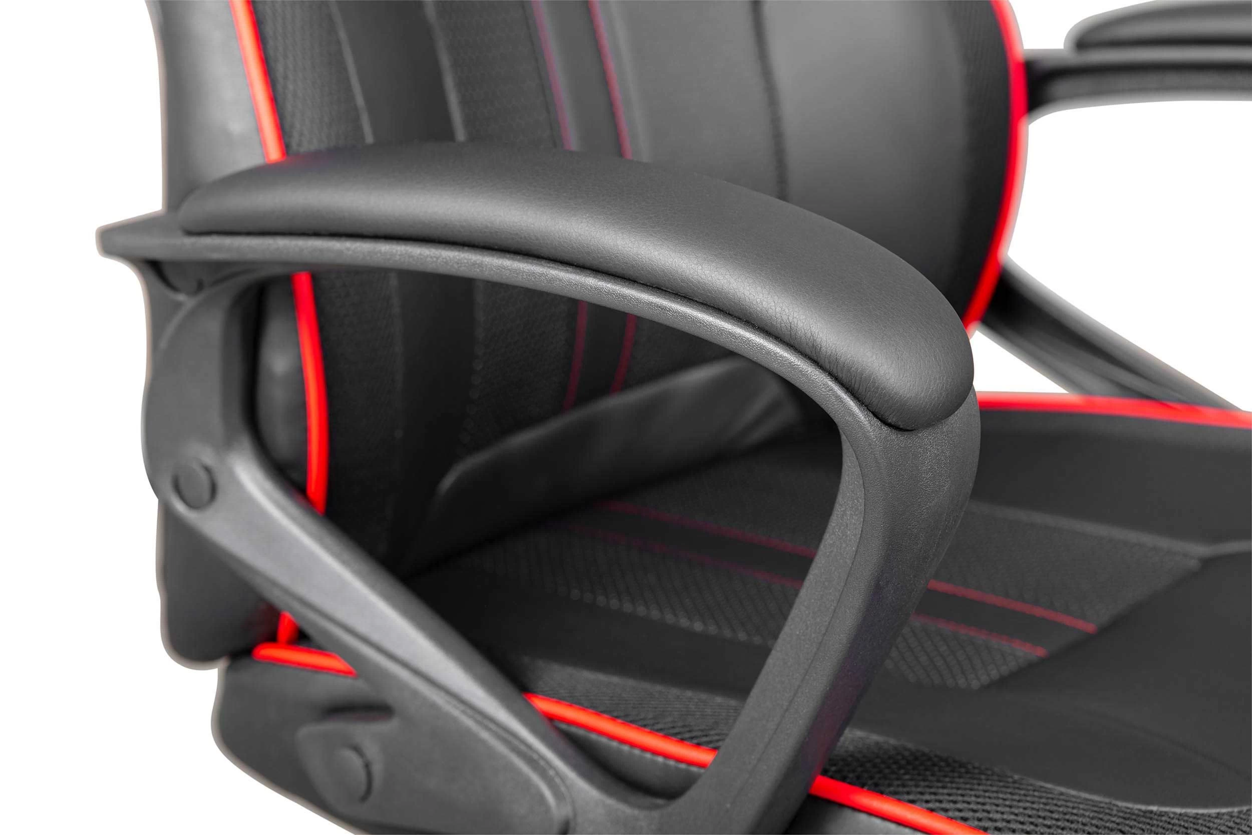 Bureaustoel Ravo - Zwart/ Rood 8 Bureaustoel Ravo - Zwart/ Rood - Afbeelding 6