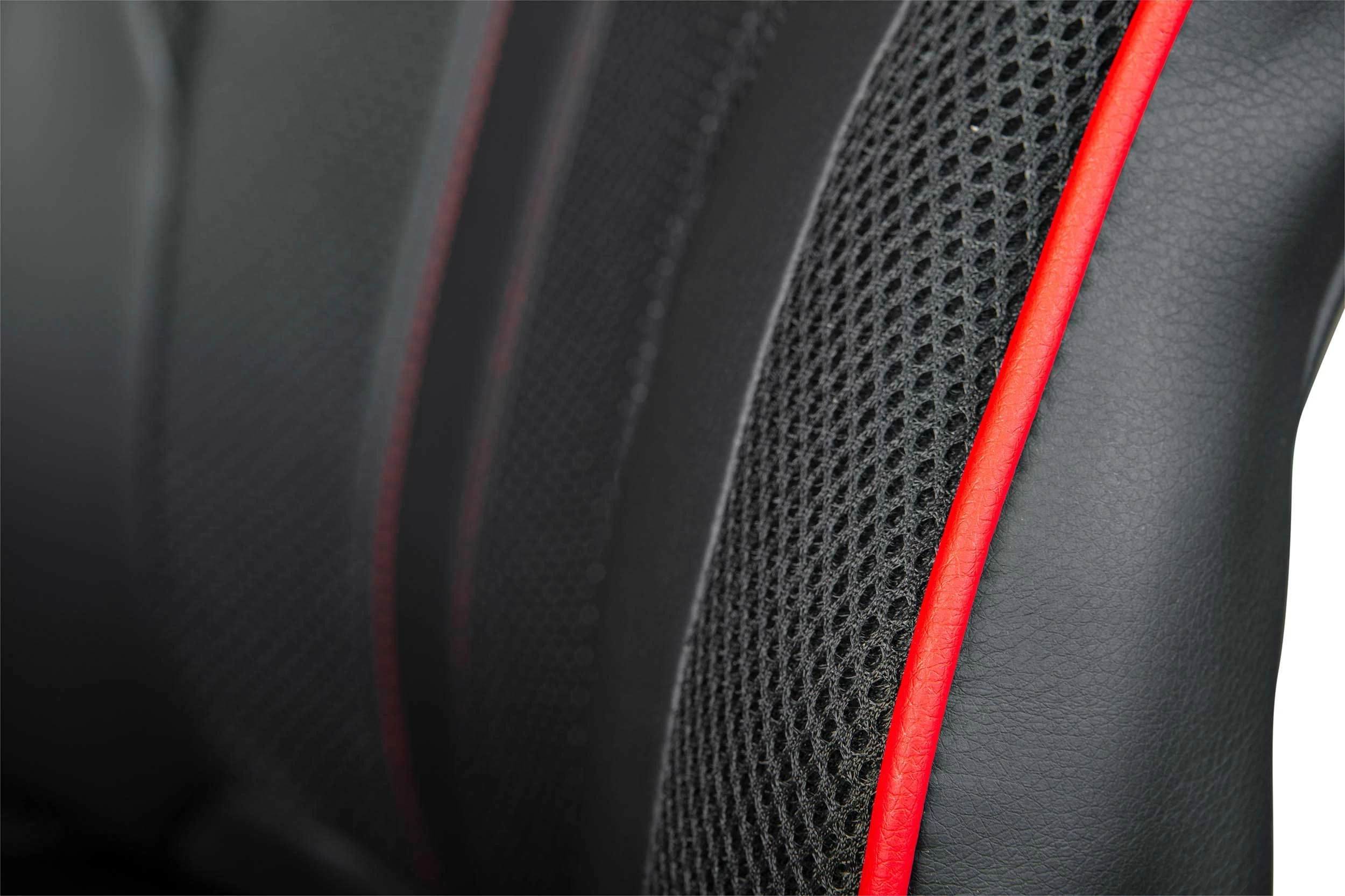 Bureaustoel Ravo - Zwart/ Rood 6 Bureaustoel Ravo - Zwart/ Rood - Afbeelding 4