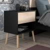 Nachtkastje Hardy 44cm 1 Lade - Zwart/eik 2 Nachtkastje Hardy 44cm 1 Lade - Zwart/eik -Collectie Slaapkamermeubels AALBORG 3501 L140 CH1T DET 1 93fe