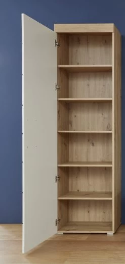 Garderobekast Amanda | 55 X 38 X 195 Cm | Aspen White -Collectie Slaapkamermeubels Amanda GD 1393 117 07 frontal geoeffnet 09cd