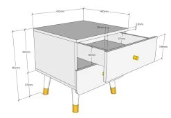 Nachtkastje Billy Retro 2 Laden - Wit 10 Nachtkastje Billy Retro 2 Laden - Wit -Collectie Slaapkamermeubels BINA22 TECHN 2 86fb