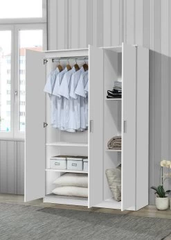 Kledingkast Darcis 120 Cm Met 3 Deuren & 52 Cm Diep - Wit 7 Kledingkast Darcis 120 Cm Met 3 Deuren & 52 Cm Diep - Wit -Collectie Slaapkamermeubels BURDUR TR WR3D 52D WH OPEN HR 38f7