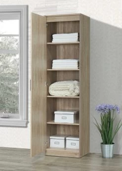 Kledingkast Lias 1 Deur & 42 Cm Diep - Bruin -Collectie Slaapkamermeubels BURSA TR WR1D BINNNENKANT HR 0cc3