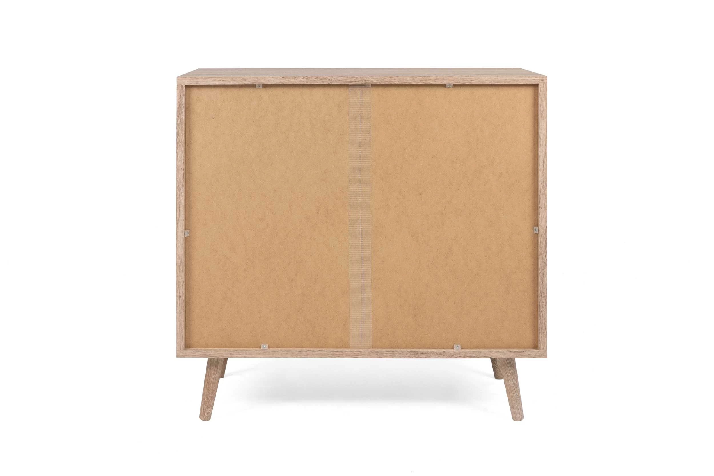 Ladekast Bilal 80cm 3 Lades - Eik/geprint Rafia 4 Ladekast Bilal 80cm 3 Lades - Eik/geprint Rafia - Afbeelding 2