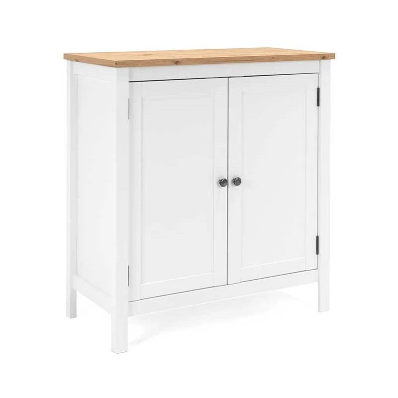 Commode Berge 80cm 2 Deuren - Wit/eik 9 Commode Berge 80cm 2 Deuren - Wit/eik - Afbeelding 7