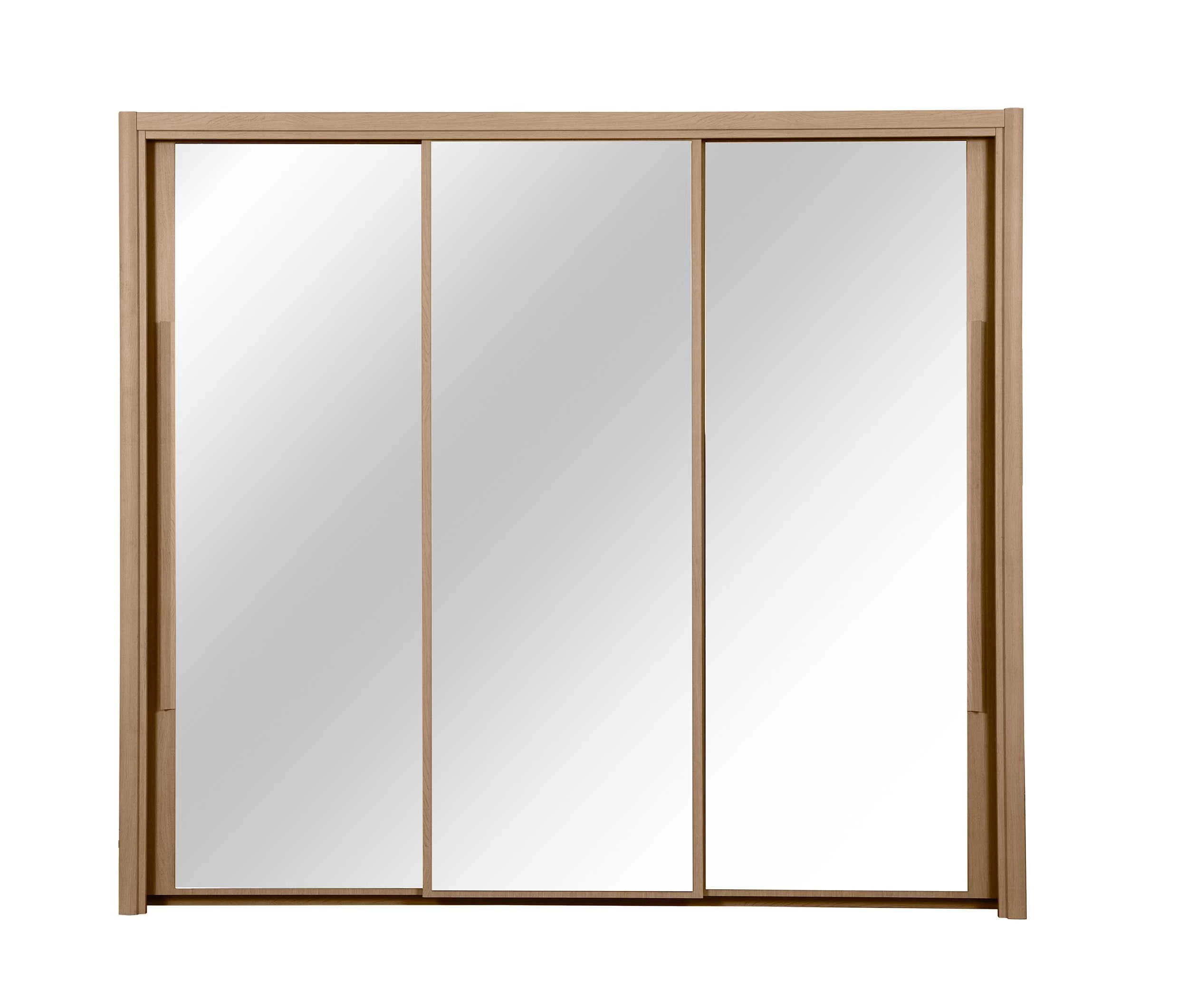 Kledingkast Cody 231cm Met 3 Schuifdeuren & Spiegel - Helvezia Eik 3 Kledingkast Cody 231cm Met 3 Schuifdeuren & Spiegel - Helvezia Eik