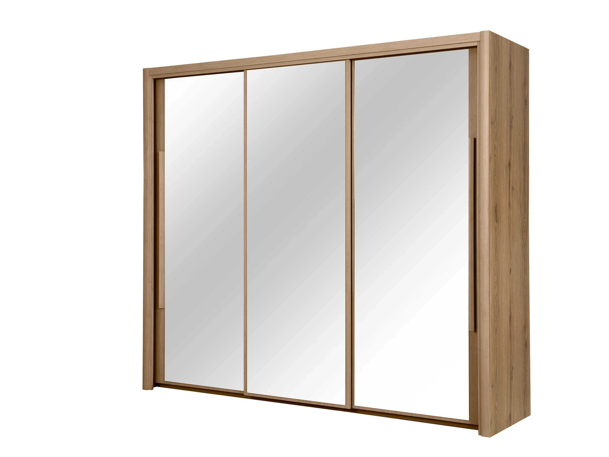 Kledingkast Cody 231cm Met 3 Schuifdeuren & Spiegel - Helvezia Eik 12 Kledingkast Cody 231cm Met 3 Schuifdeuren & Spiegel - Helvezia Eik - Afbeelding 10