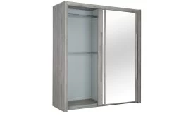 Kledingkast Cody 199cm Met 2 Schuifdeuren & Spiegel - Lichtgrijze Eik 13 Kledingkast Cody 199cm Met 2 Schuifdeuren & Spiegel - Lichtgrijze Eik -Collectie Slaapkamermeubels CYRUS H0K.210 BO 1c89