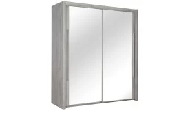 Kledingkast Cody 199cm Met 2 Schuifdeuren & Spiegel - Lichtgrijze Eik 15 Kledingkast Cody 199cm Met 2 Schuifdeuren & Spiegel - Lichtgrijze Eik -Collectie Slaapkamermeubels CYRUS H0K.210 B 98ab