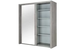 Kledingkast Cody 199cm Met 2 Schuifdeuren & Spiegel - Lichtgrijze Eik 11 Kledingkast Cody 199cm Met 2 Schuifdeuren & Spiegel - Lichtgrijze Eik -Collectie Slaapkamermeubels CYRUS H0K.210 CO 251b