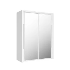 Kledingkast Cody 153cm Met 2 Schuifdeuren En Spiegel - Wit -Collectie Slaapkamermeubels CYRUS H0S.150 B 93ac