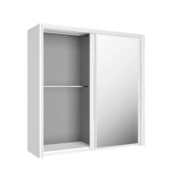 Kledingkast Cody 199cm Met 2 Schuifdeuren & Spiegel - Wit 13 Kledingkast Cody 199cm Met 2 Schuifdeuren & Spiegel - Wit -Collectie Slaapkamermeubels CYRUS H0S.210 BO 4092