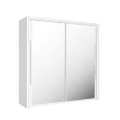 Kledingkast Cody 199cm Met 2 Schuifdeuren & Spiegel - Wit 15 Kledingkast Cody 199cm Met 2 Schuifdeuren & Spiegel - Wit -Collectie Slaapkamermeubels CYRUS H0S.210 B d9e9