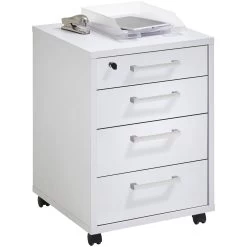 FMD Ladeblok Gabi - Hoogglans Wit -Collectie Slaapkamermeubels Calvia 4 Brillant Wei uitgesneden 6d73