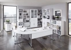 FMD Hoekbureau Gabi 120x160 - Hoogglans Wit -Collectie Slaapkamermeubels Calvia Milieu 2 Brillant Wei c361