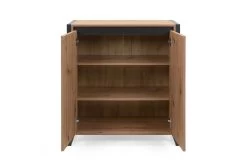 Commode Damon 80cm 2 Deuren - Eik/antraciet 17 Commode Damon 80cm 2 Deuren - Eik/antraciet -Collectie Slaapkamermeubels Denver 1 frontal offen baee