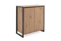 Commode Damon 80cm 2 Deuren - Eik/antraciet 18 Commode Damon 80cm 2 Deuren - Eik/antraciet -Collectie Slaapkamermeubels Denver 1 perspektive 21a9