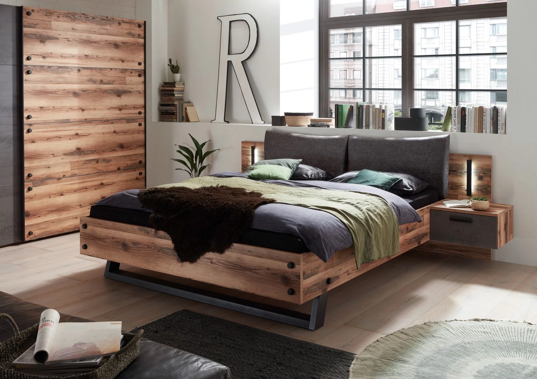 Kledingkast Kalas 270cm Met 2 Schuifdeuren - Grijs/bruin 7 Kledingkast Kalas 270cm Met 2 Schuifdeuren - Grijs/bruin - Afbeelding 5