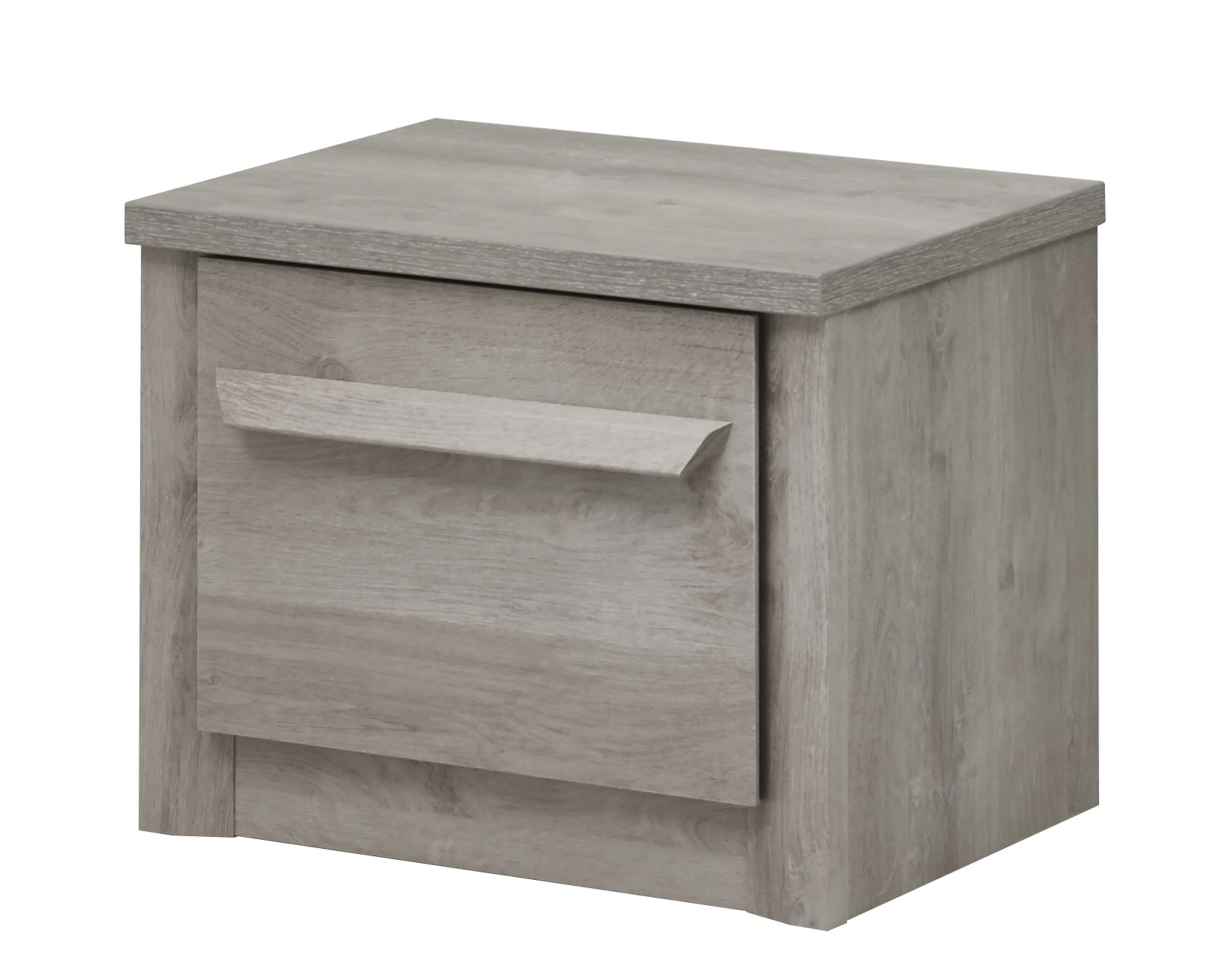 Nachtkastje Hayden L 48 Cm 1 Lade - Lichtgrijze Eik 8 Nachtkastje Hayden L 48 Cm 1 Lade - Lichtgrijze Eik - Afbeelding 6