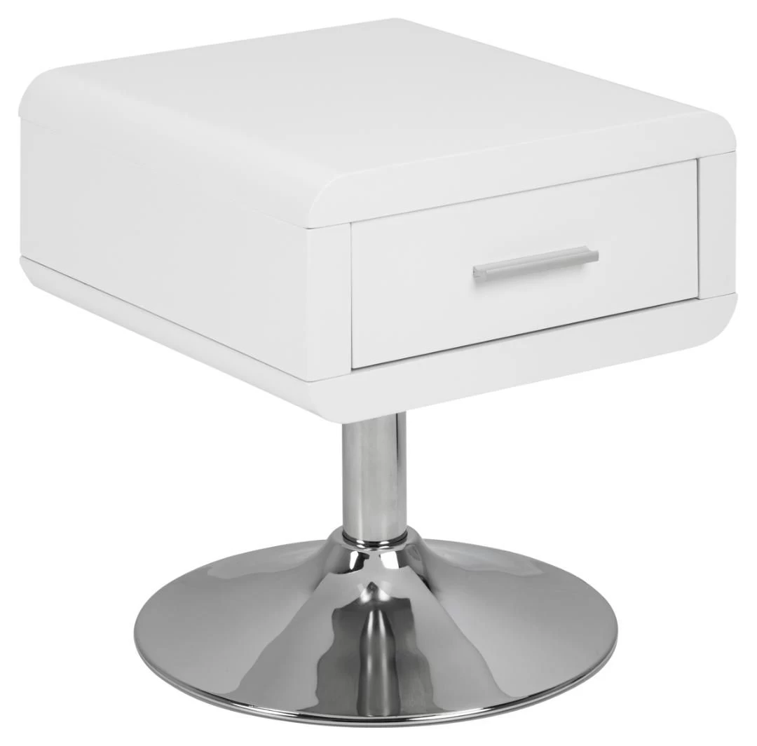 Nachtkastje Colar 40x40cm, 1 Lade - Wit 10 Nachtkastje Colar 40x40cm, 1 Lade - Wit - Afbeelding 8