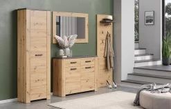 Garderobeset Follow | Paneel, Spiegel, Commode, Kolomkast | Artisan Oak -Collectie Slaapkamermeubels Follow GD 2228 919 E2 dynamisch D 20230221 4afc